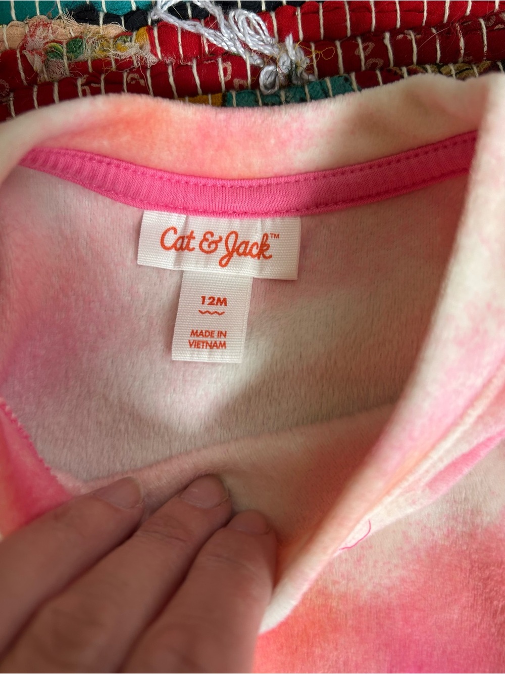 Cat & Jack Rainbow Chenille & Tie Dye Velour Sweater Set 12 MOS - Picture 4 of 8